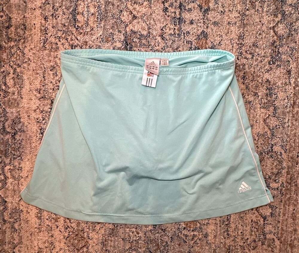 Adidas Mint Green ClimaCool Athletic Tennis Skirt Skort Size M